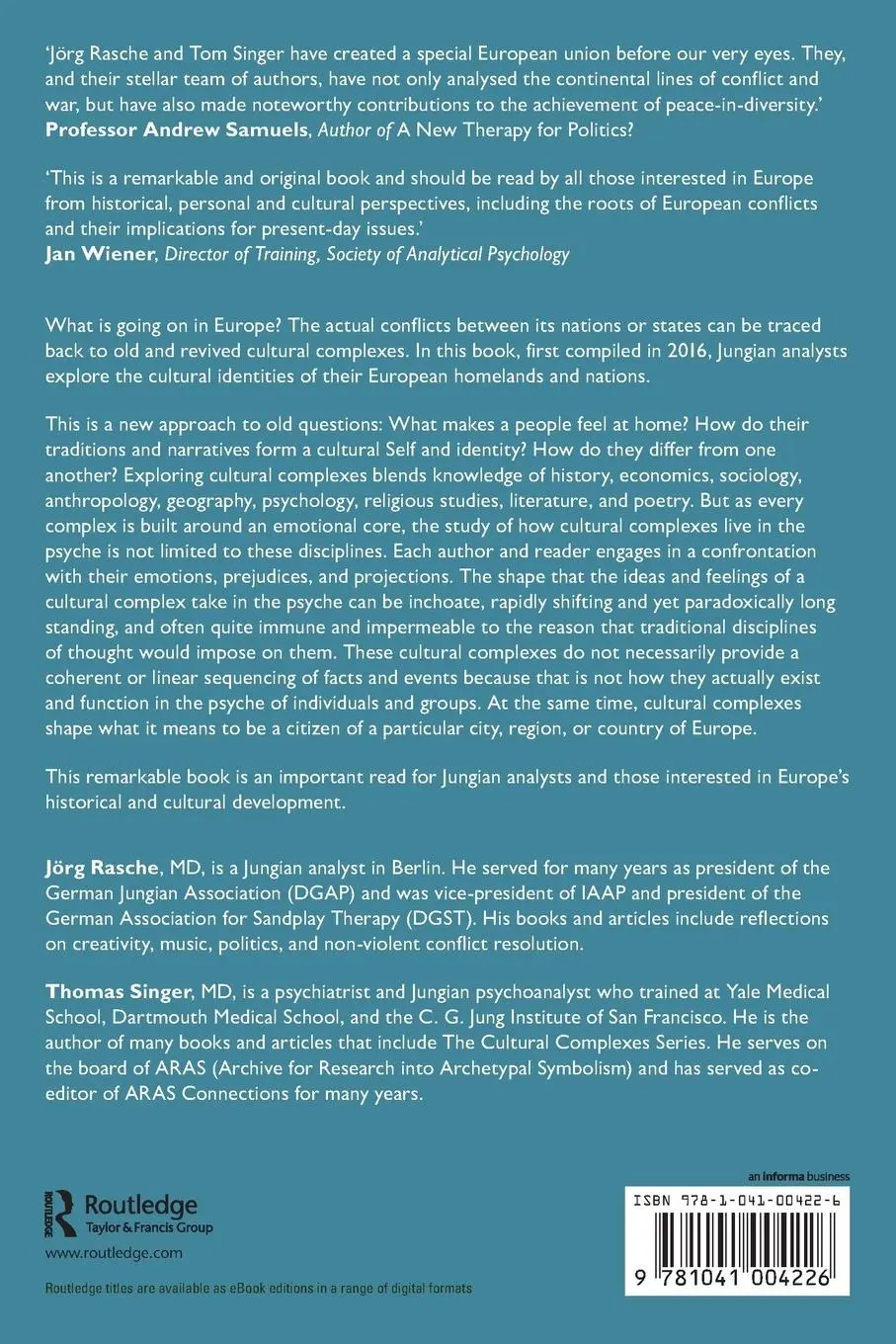 Rückseite: 9781041004226 | Cultural Complexes in Europe | Jorg Rasche (u. a.) | Taschenbuch