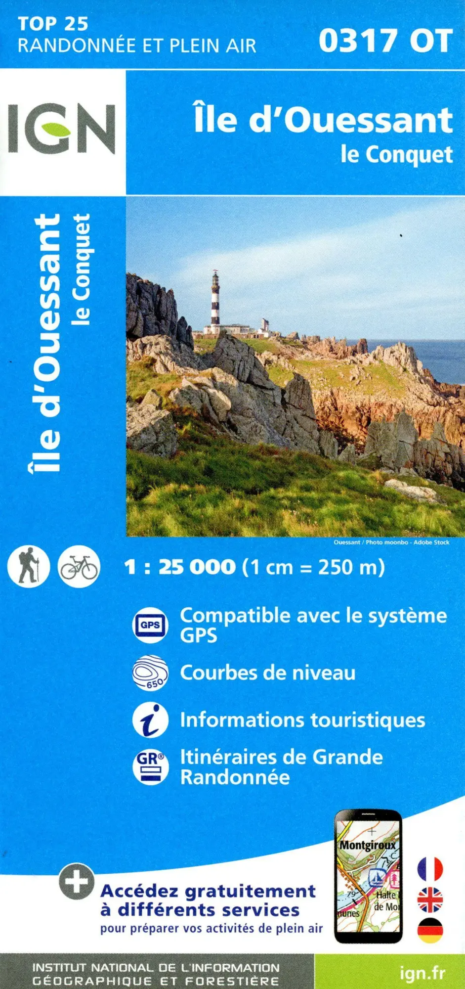 Cover: 9782758554226 | 0317OT Île d'Ouessant | 1:25000 | (Land-)Karte | Französisch | 2024