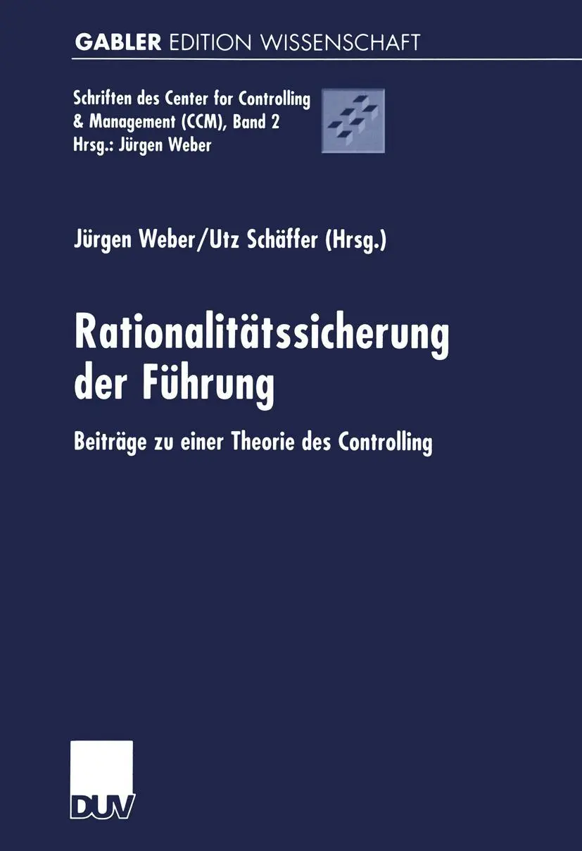 Cover: 9783824474226 | Rationalitätssicherung der Führung | Jürgen Weber (u. a.) | Buch