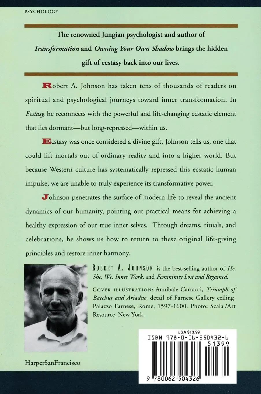 Rückseite: 9780062504326 | Ecstasy | Understanding the Psychology of Joy | Robert A Johnson
