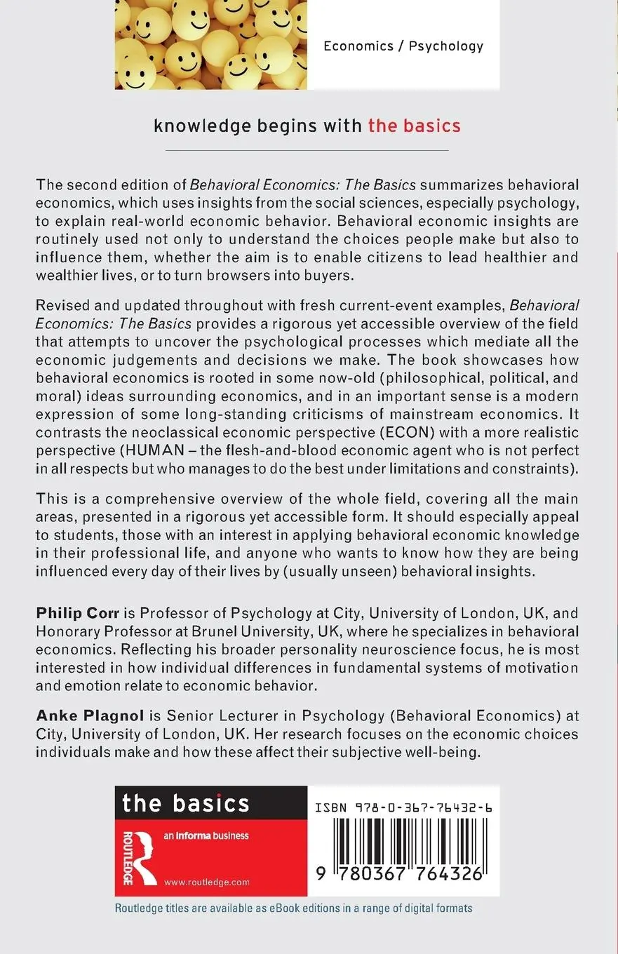 Rückseite: 9780367764326 | Behavioral Economics | The Basics | Philip Corr (u. a.) | Taschenbuch
