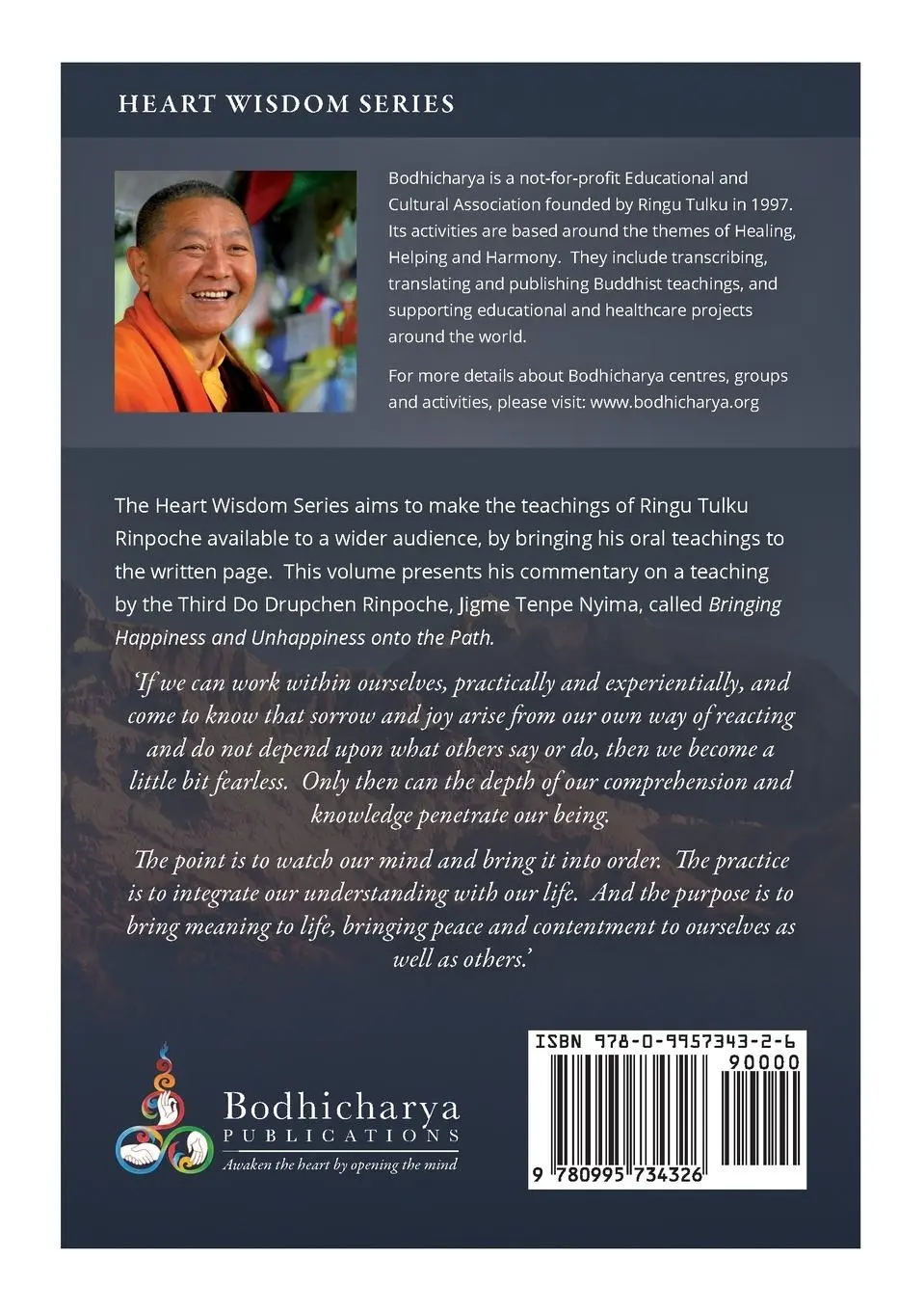Rückseite: 9780995734326 | Meeting Challenges | Unshaken by Life's Ups and Downs | Ringu Tulku