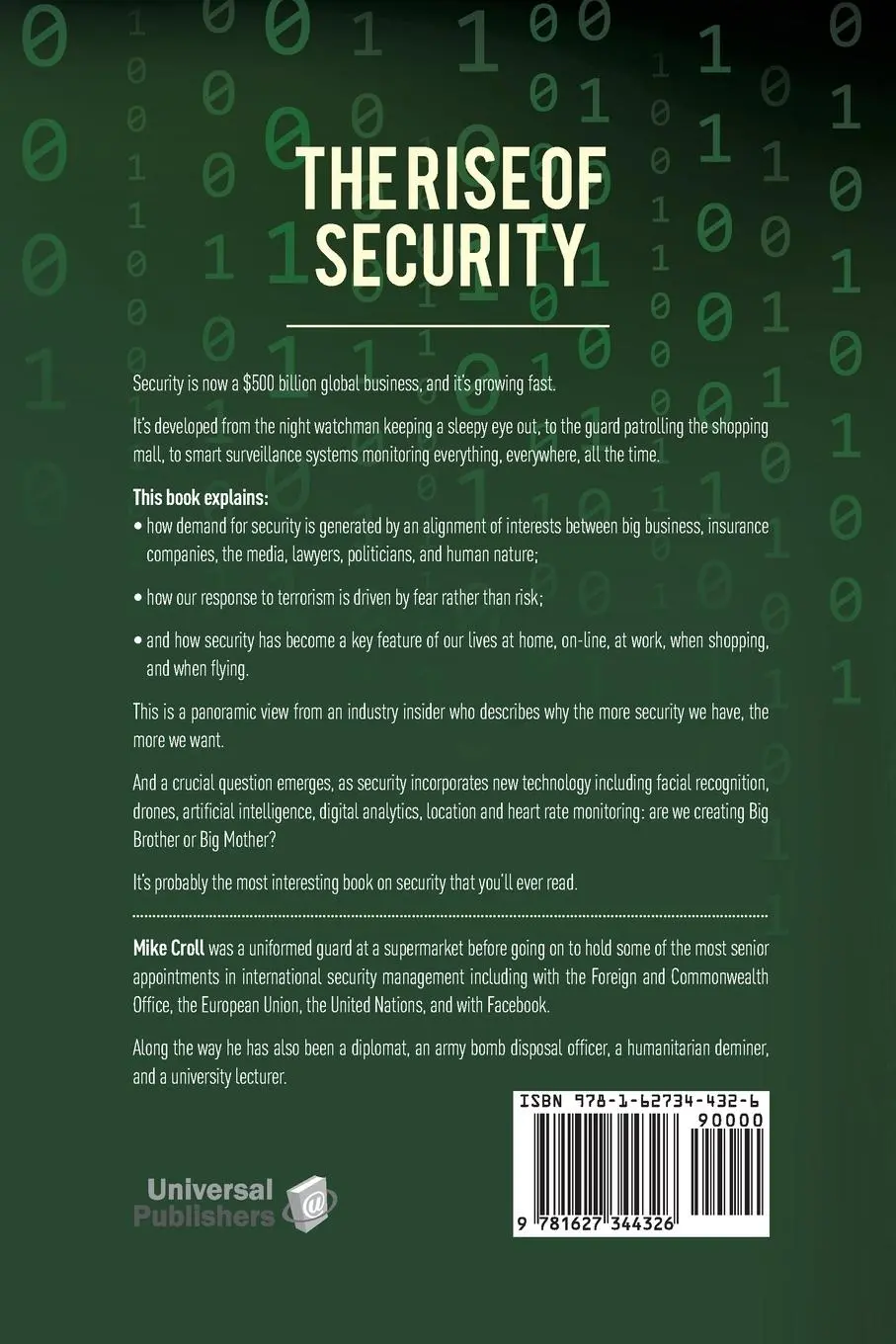 Rückseite: 9781627344326 | The Rise of Security and Why We Always Want More | Mike Croll | Buch