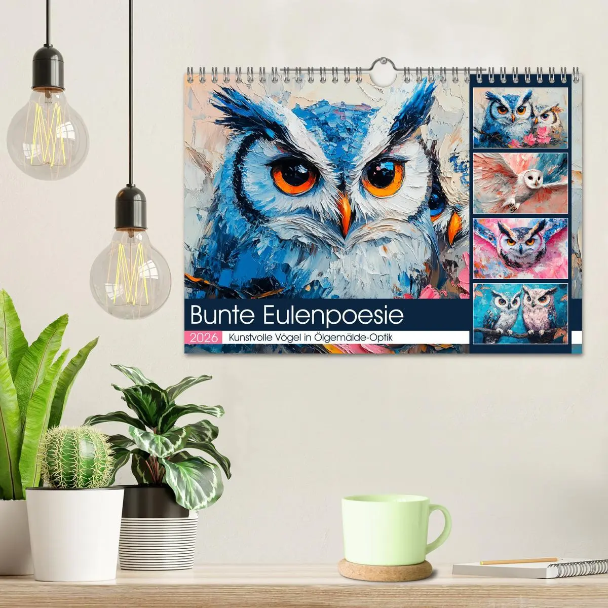 Bild: 9783457314326 | Bunte Eulenpoesie. Kunstvolle Vögel in Ölgemälde-Optik...