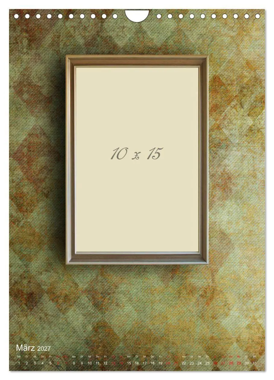Bild: 9783569804326 | Goldene Bilderrahmen für persönliche Fotos (Wandkalender 2027 DIN...