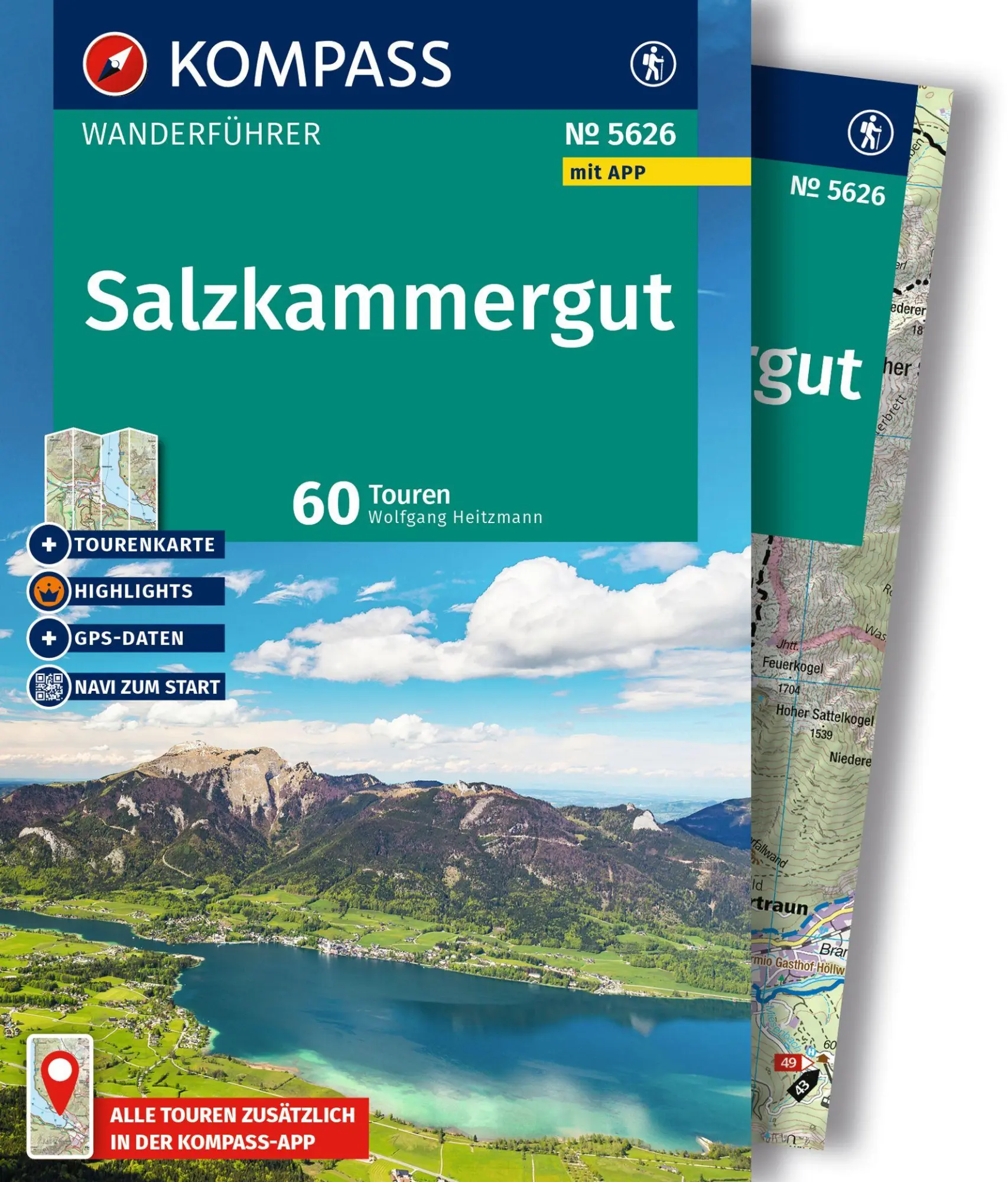 Cover: 9783991544326 | KOMPASS Wanderführer Salzkammergut, 60 Touren mit Extra-Tourenkarte