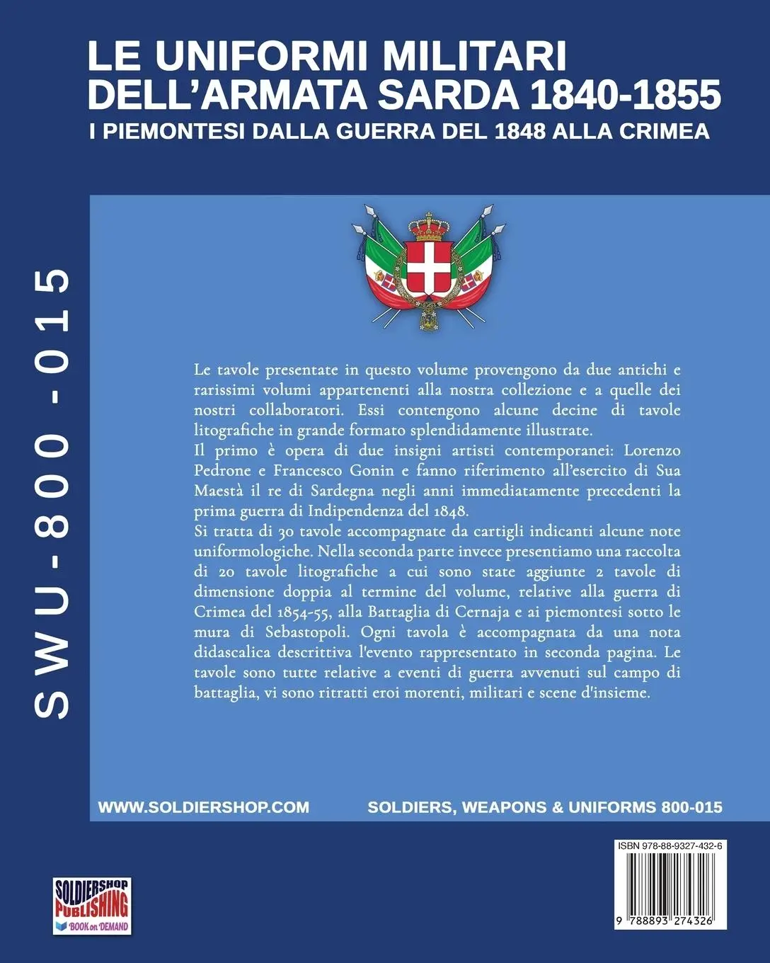 Rückseite: 9788893274326 | Le uniformi militari dell'armata sarda 1840-1855 | Cristini | Buch