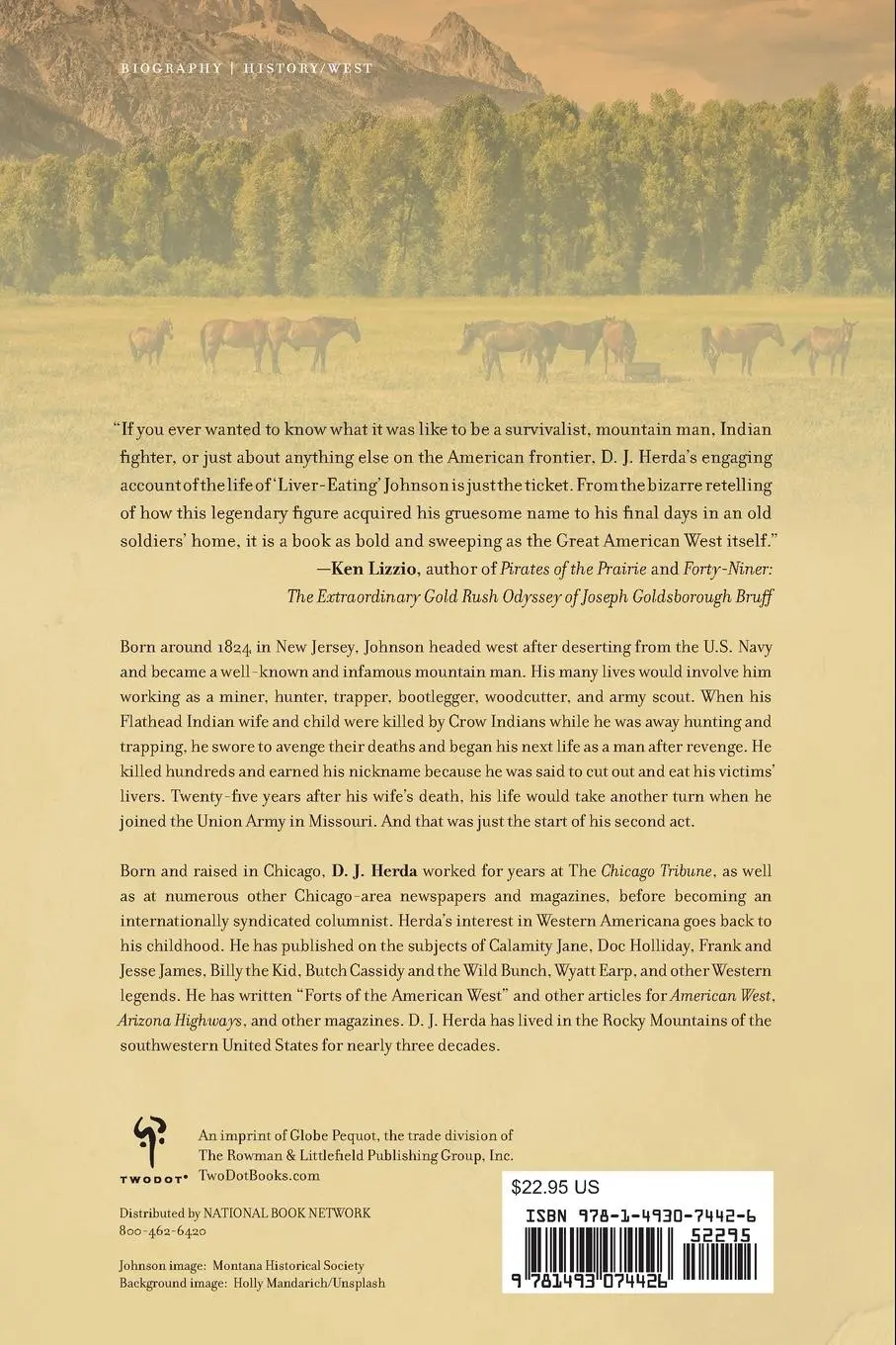 Rückseite: 9781493074426 | The Never-Ending Lives of Liver-Eating Johnson | D. J. Herda | Buch
