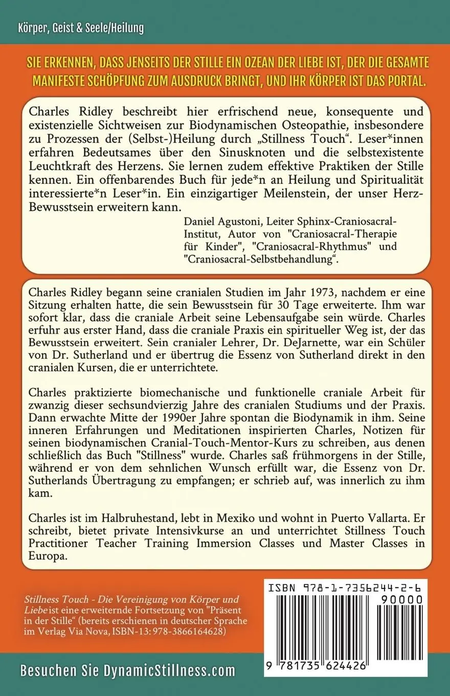 Rückseite: 9781735624426 | Stillness Touch | DIE VEREINIGUNG VON KÖRPER UND LIEBE | Ridley | Buch
