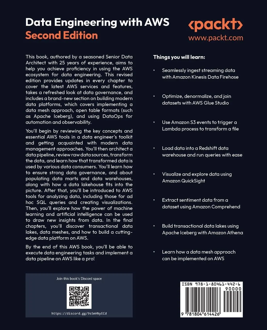 Rückseite: 9781804614426 | Data Engineering with AWS - Second Edition | Gareth Eagar | Buch