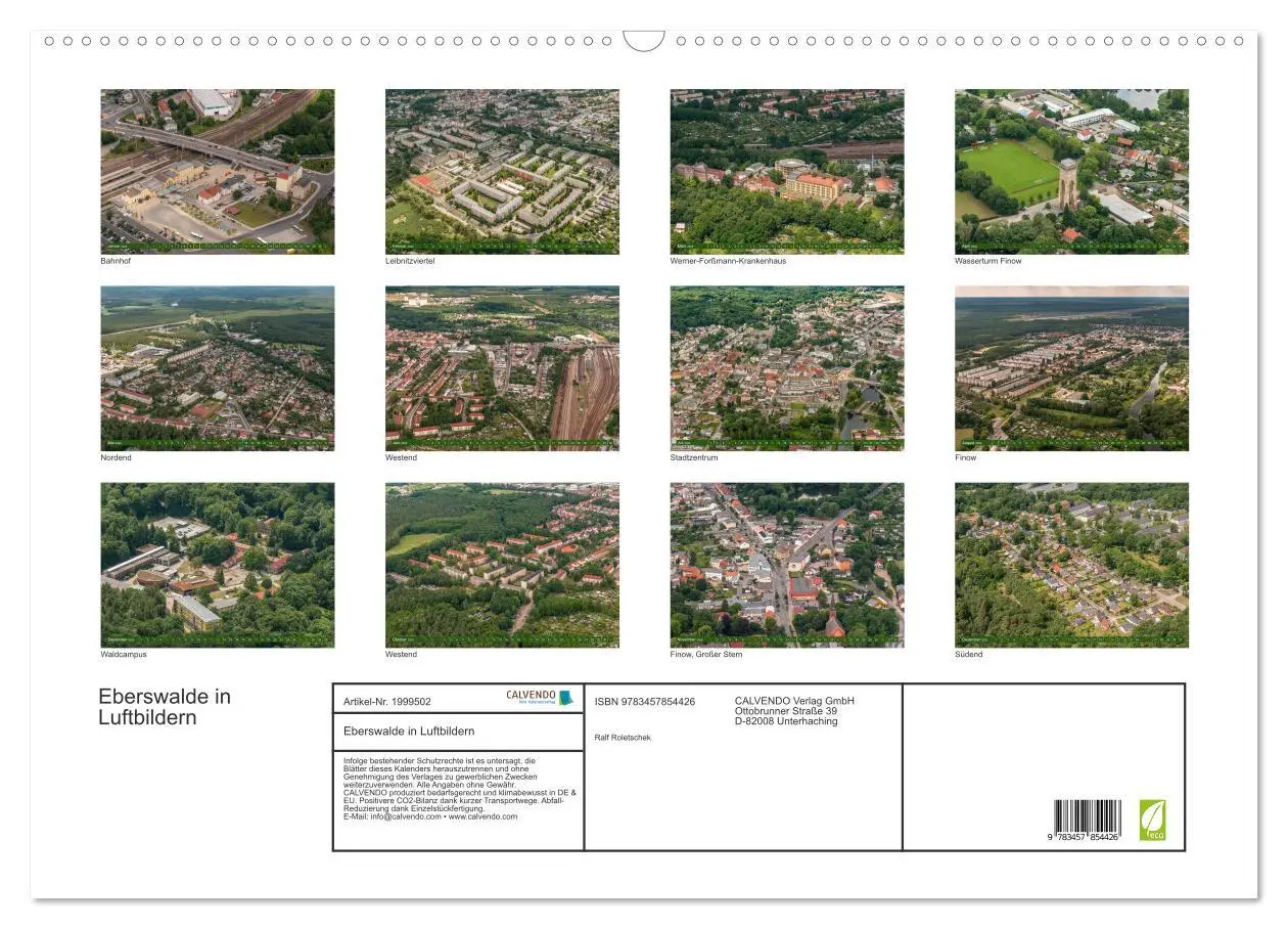 Bild: 9783457854426 | Eberswalde in Luftbildern (Wandkalender 2026 DIN A2 quer), CALVENDO...