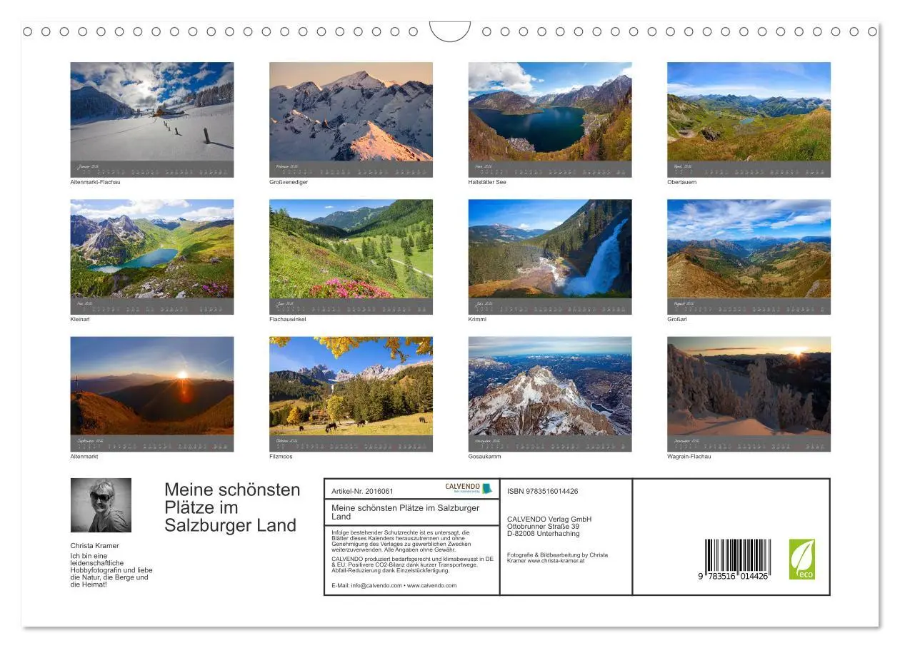 Bild: 9783516014426 | Meine schönsten Plätze im Salzburger Land (Wandkalender 2026 DIN A3...