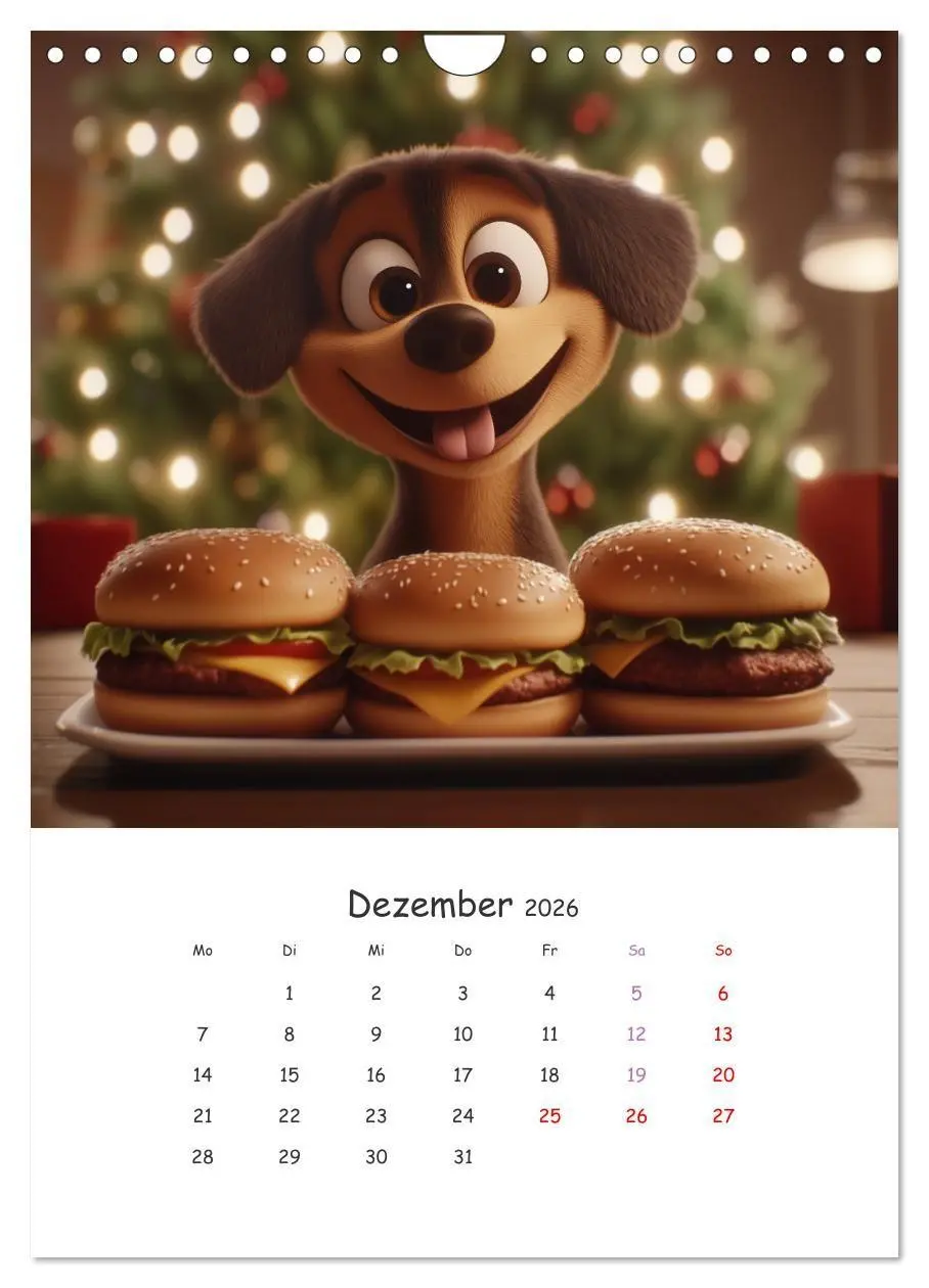 Bild: 9783516704426 | Fellnasen am Küchentisch - 12 KI-Motive mit Hunden (Wandkalender...