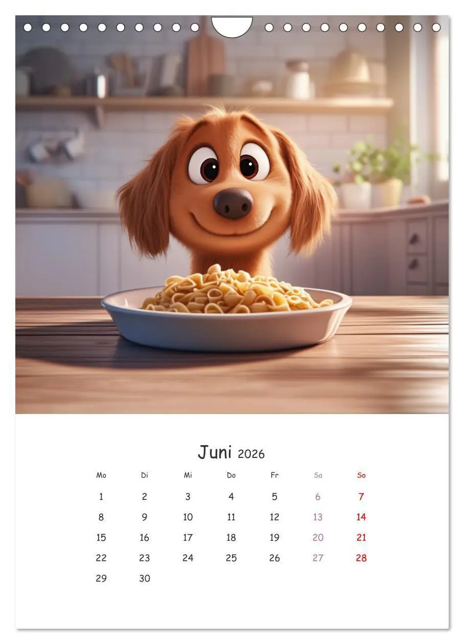 Bild: 9783516704426 | Fellnasen am Küchentisch - 12 KI-Motive mit Hunden (Wandkalender...
