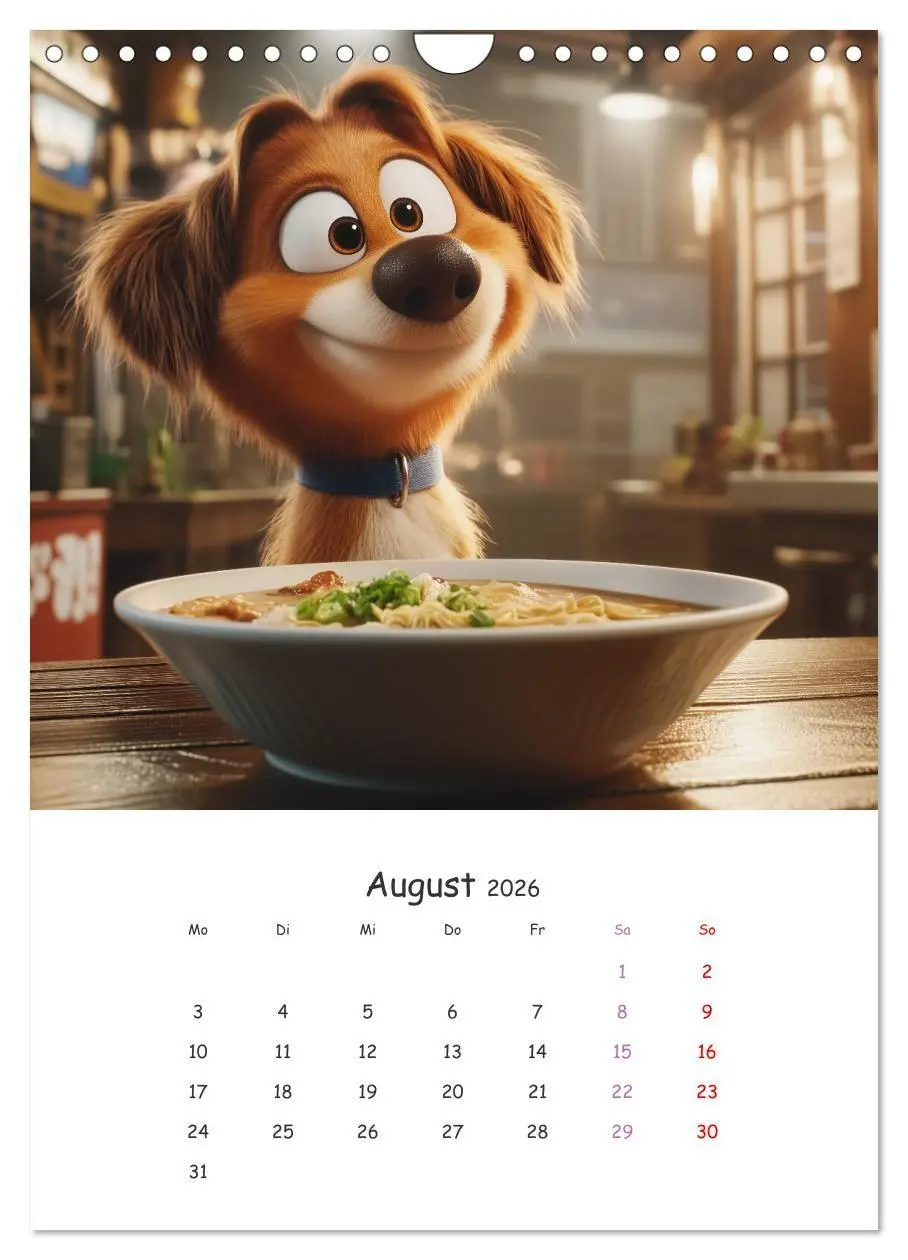 Bild: 9783516704426 | Fellnasen am Küchentisch - 12 KI-Motive mit Hunden (Wandkalender...
