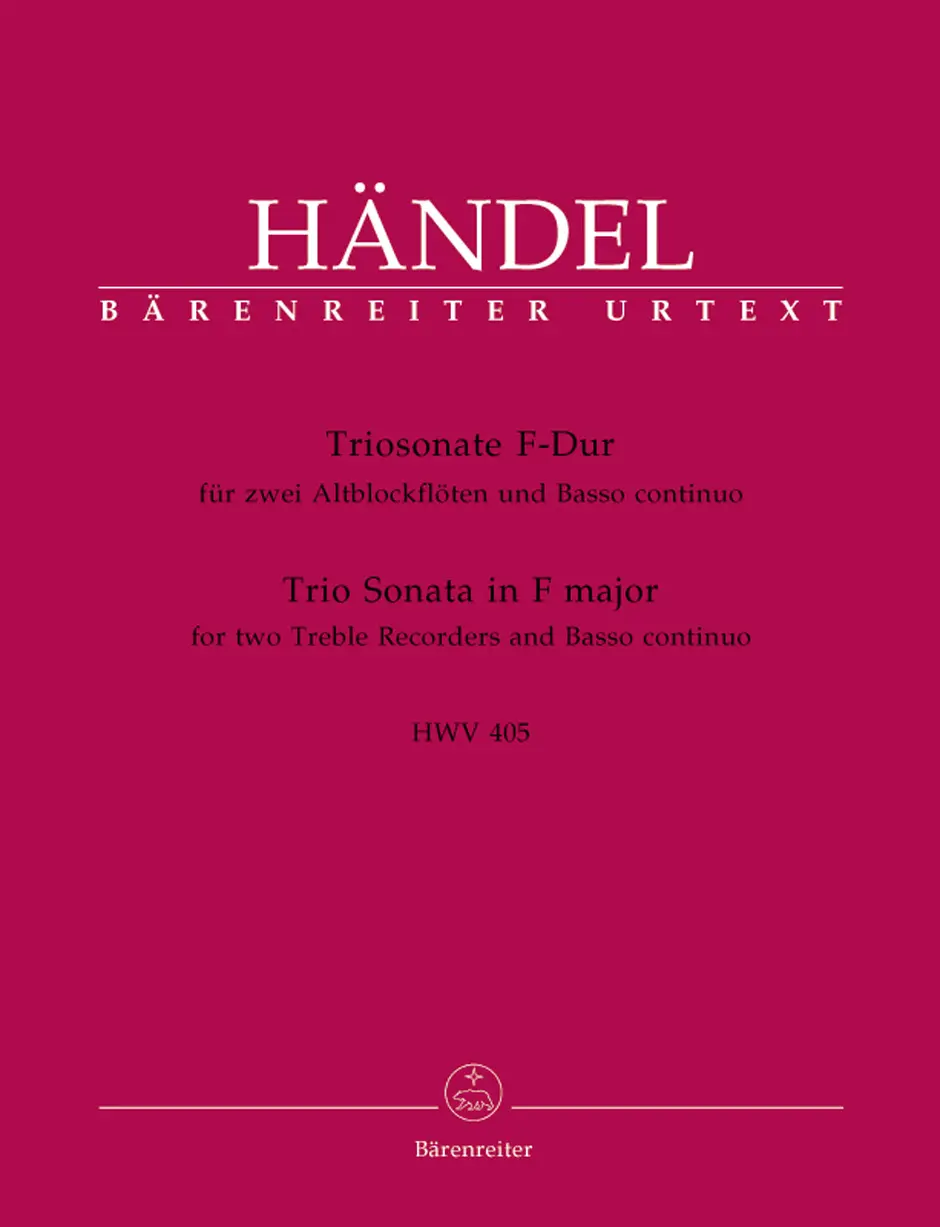 Cover: 9790006524426 | Trio Sonata in F major | Georg Friedrich Händel | Partitur + Stimmen