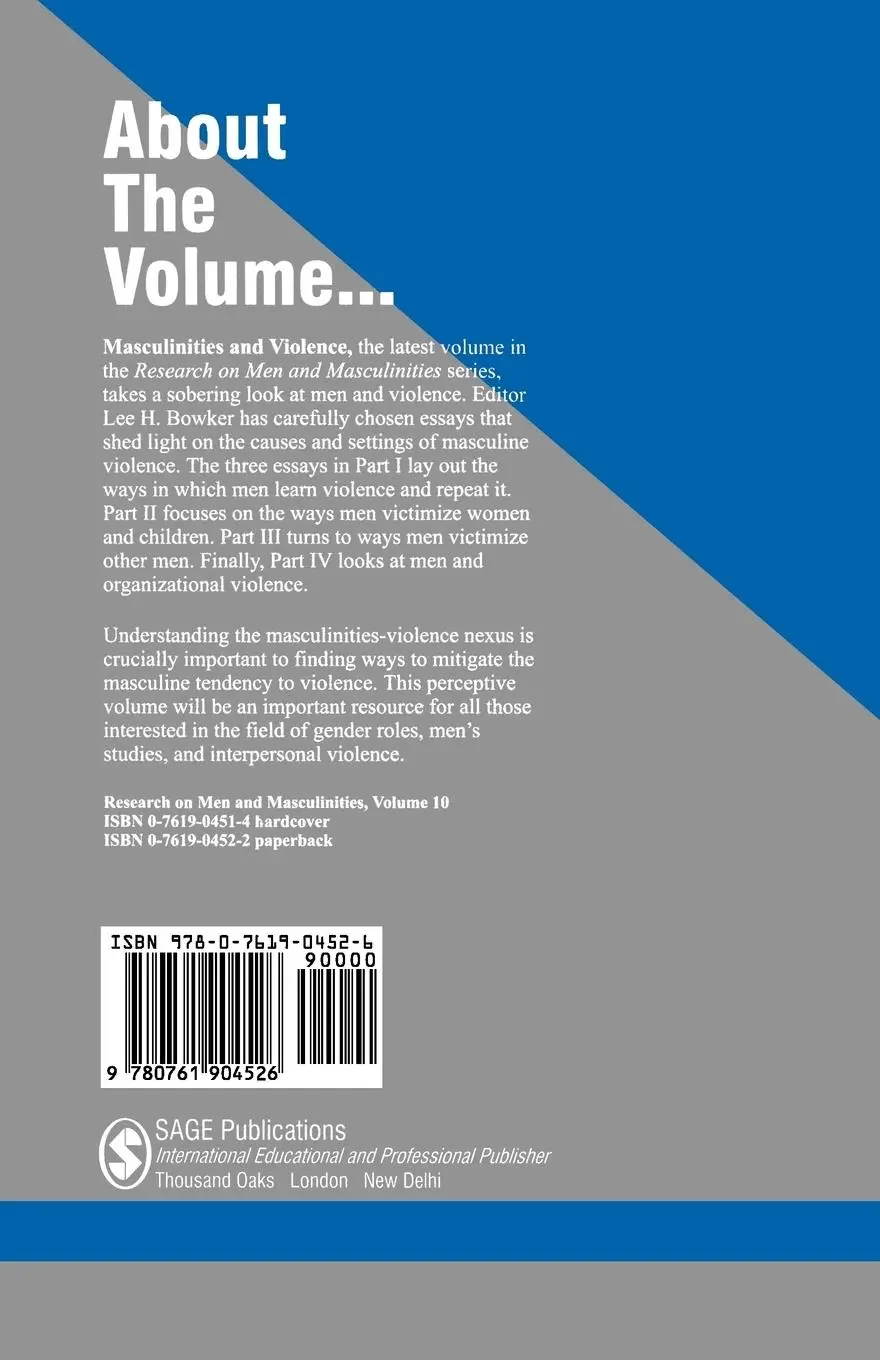 Rückseite: 9780761904526 | Masculinities and Violence | Lee H. Bowker | Taschenbuch | Englisch