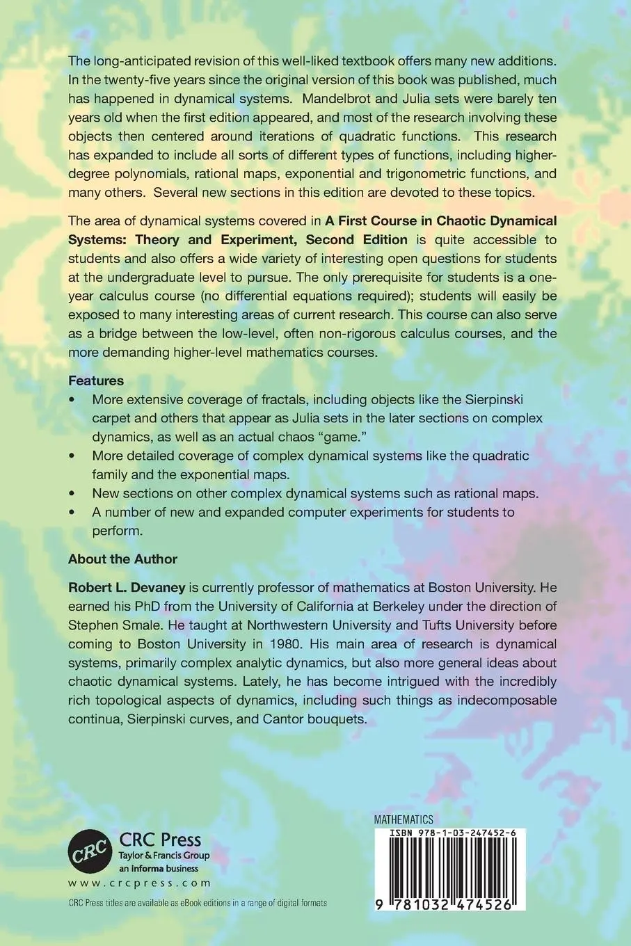 Rückseite: 9781032474526 | A First Course In Chaotic Dynamical Systems | Theory And Experiment