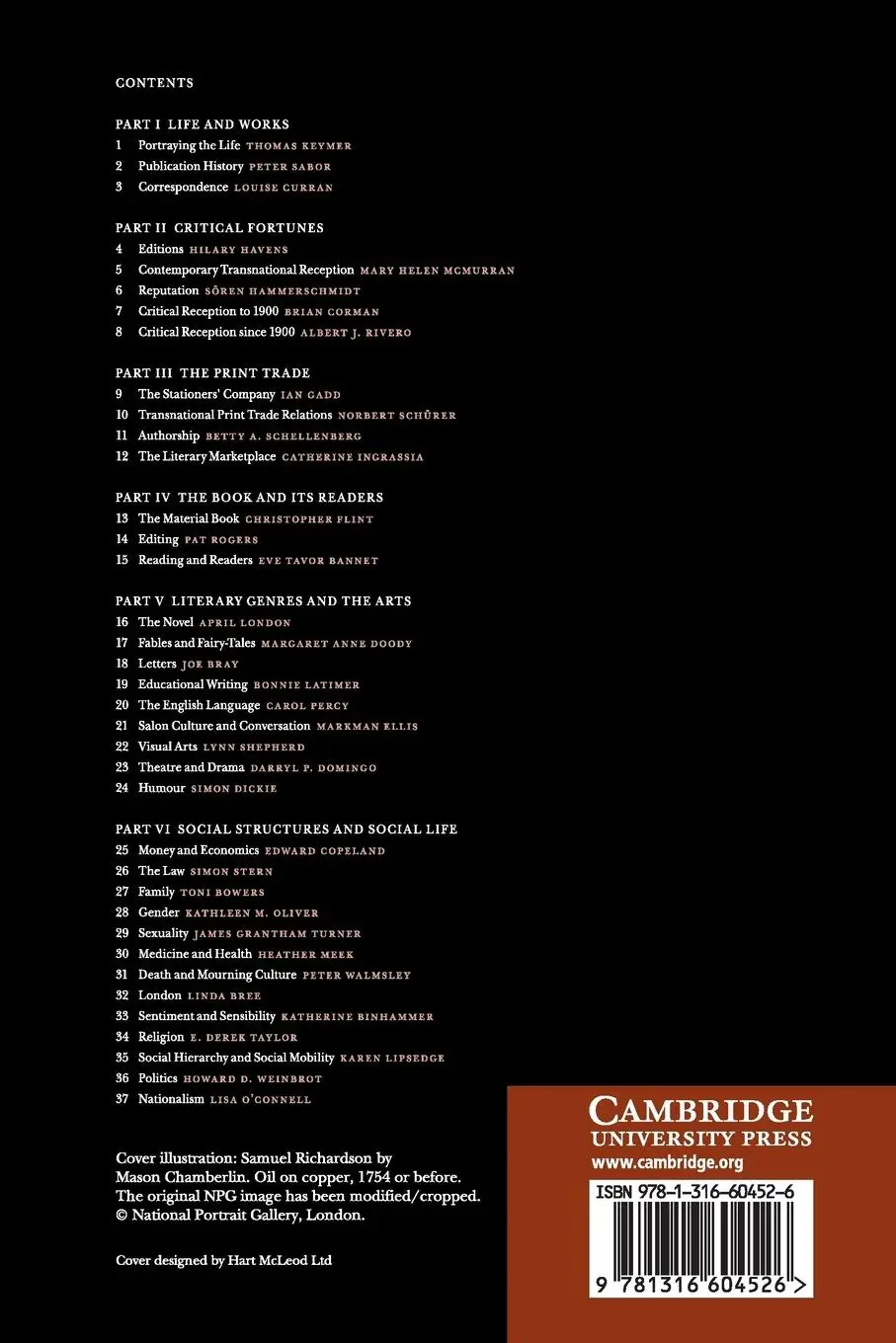 Rückseite: 9781316604526 | Samuel Richardson in Context | Peter Sabor (u. a.) | Taschenbuch