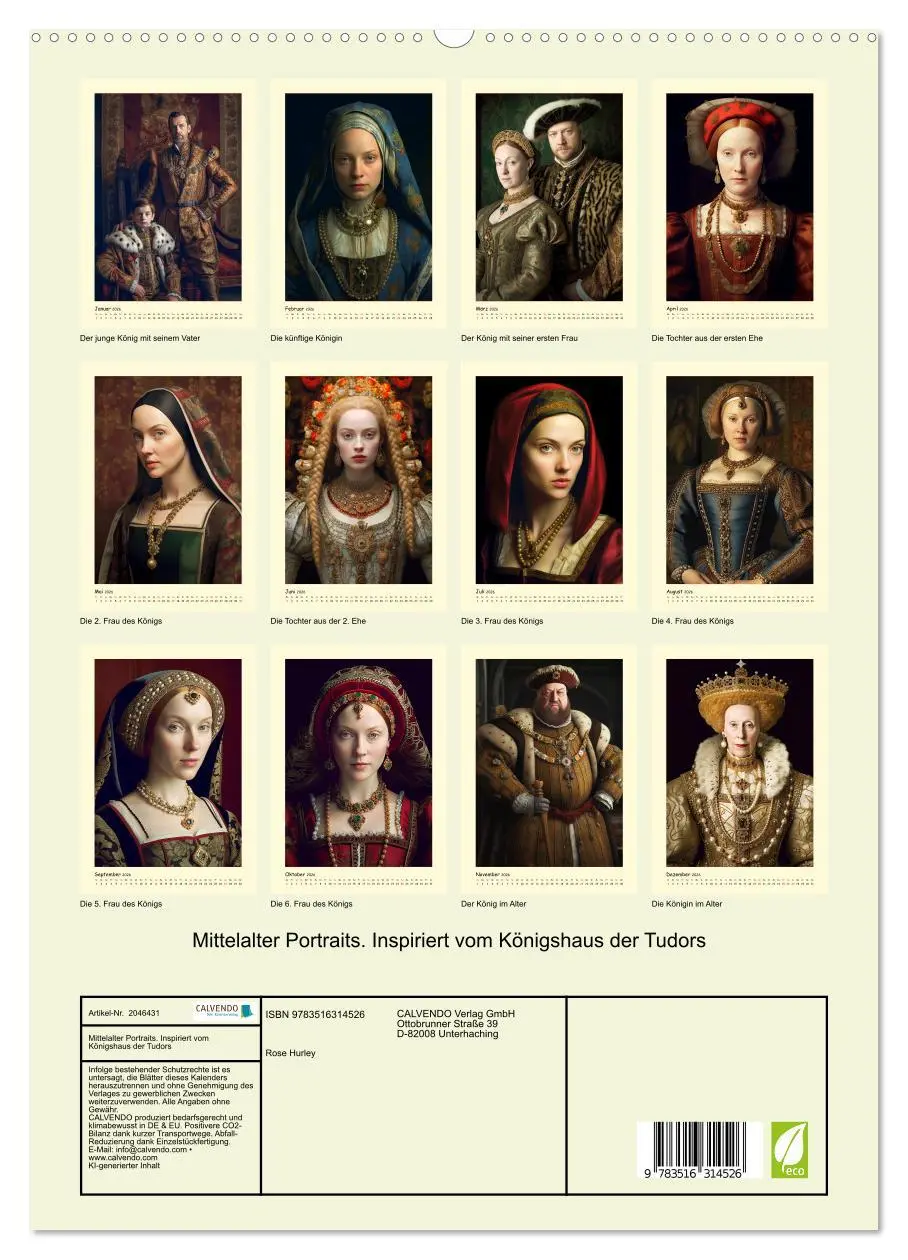 Bild: 9783516314526 | Mittelalter Portraits. Inspiriert vom Königshaus der Tudors...