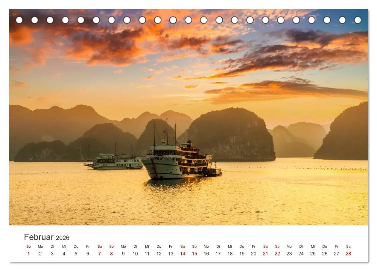 Bild: 9783457384626 | Faszination Vietnam (Tischkalender 2026 DIN A5 quer), CALVENDO...