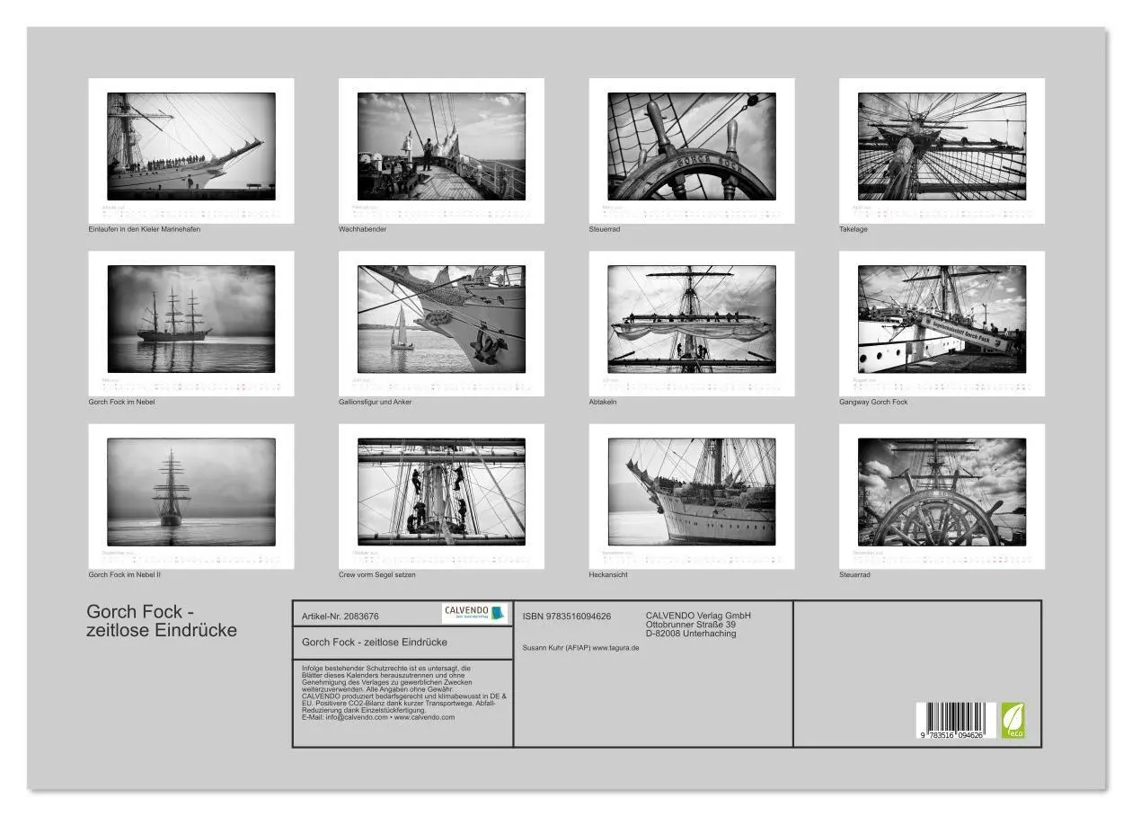 Bild: 9783516094626 | Gorch Fock - zeitlose Eindrücke (Wandkalender 2026 DIN A2 quer),...
