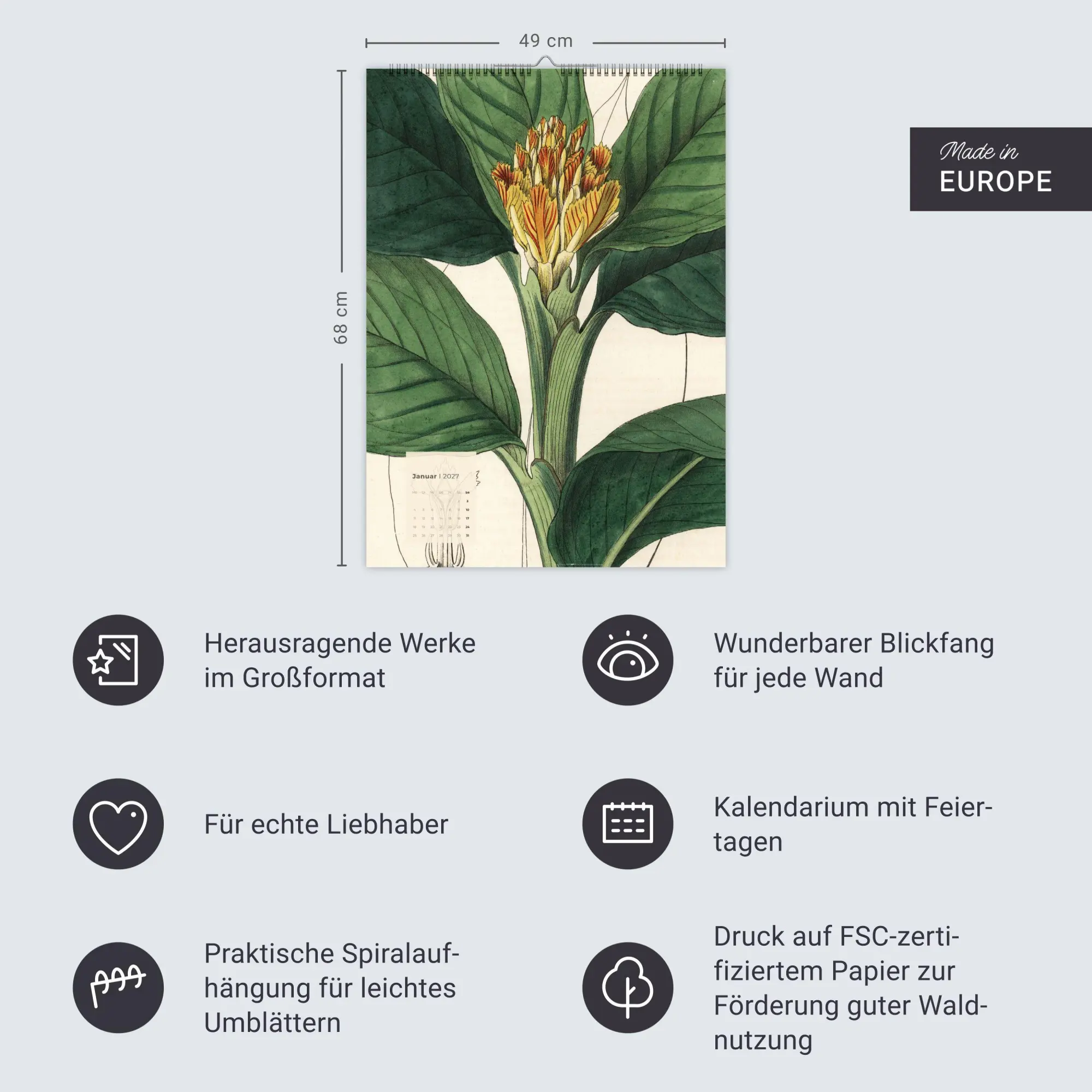 Bild: 9783839904626 | Botanicals Kalender 2027 | Kalender | Spiralbindung | 14 S. | Deutsch
