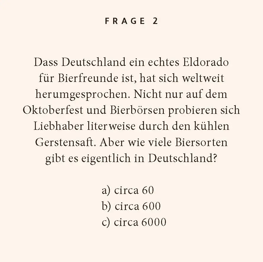 Bild: 9783899784626 | Bier-Quiz | 100 Fragen und Antworten | Christian Lentz (u. a.) | Buch