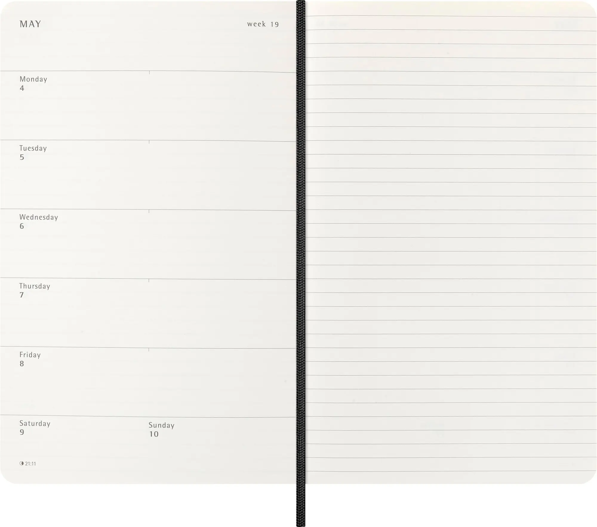 Bild: 8056999274726 | Moleskine 12 Monate Wochen Notizkalender 2026, Large/A5, 1 Wo = 1...