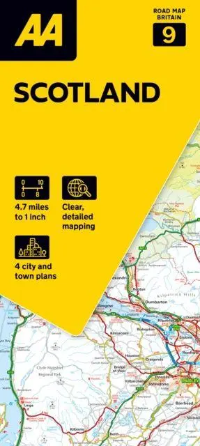 Cover: 9780749584726 | 09 Scotland | 1:300000 | (Land-)Karte | AA Road Atlas Britain | 2026