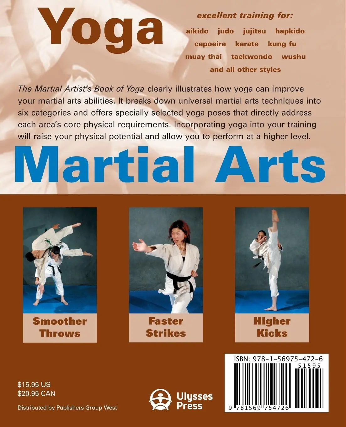 Rückseite: 9781569754726 | The Martial Artist's Book of Yoga | Lily Chou | Taschenbuch | Englisch