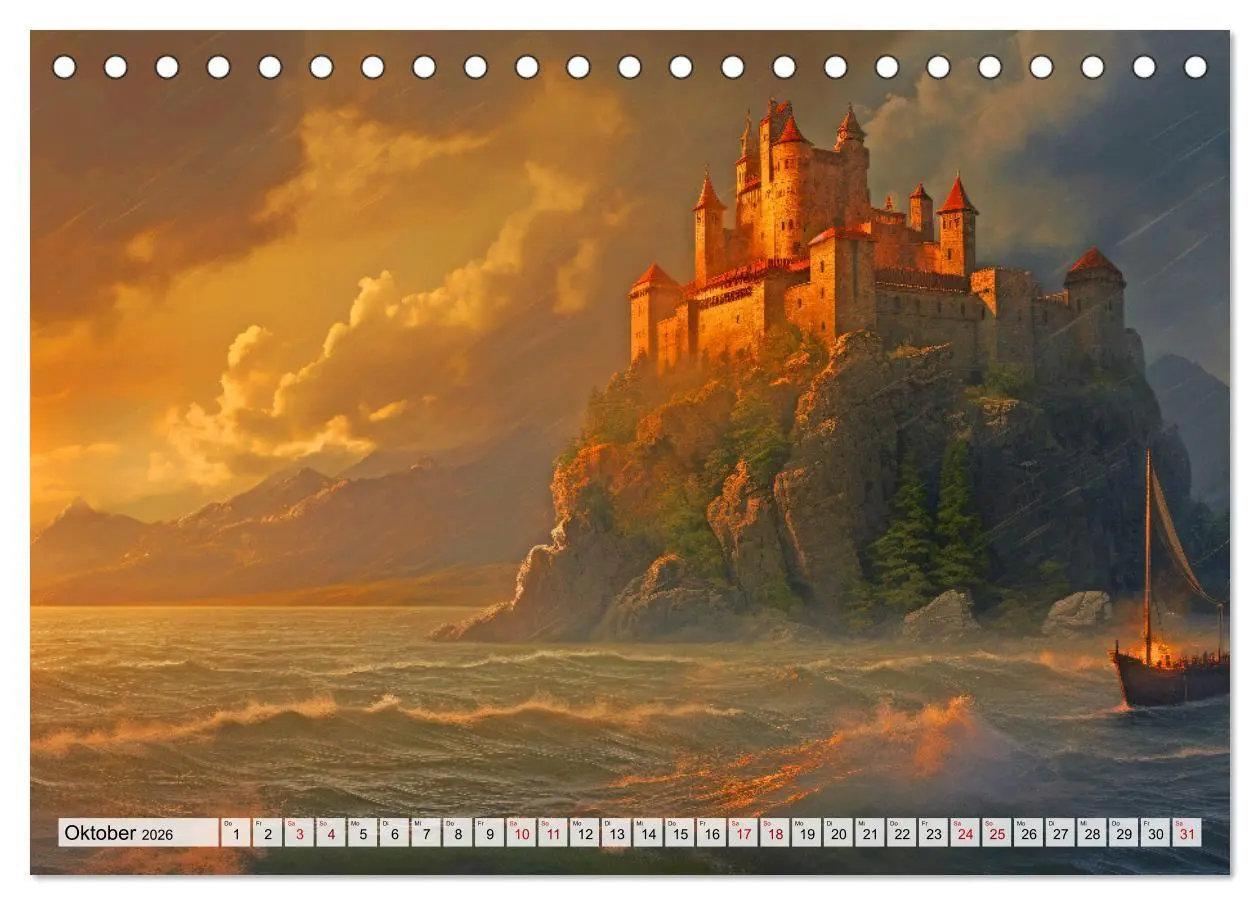 Bild: 9783457514726 | Abstecher ins Mittelalter (Tischkalender 2026 DIN A5 quer),...