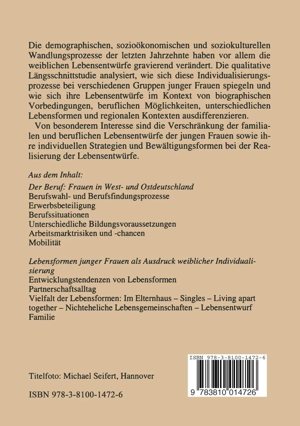 Rückseite: 9783810014726 | Junge Frauen heute - Wie sie leben, was sie anders machen | Buch