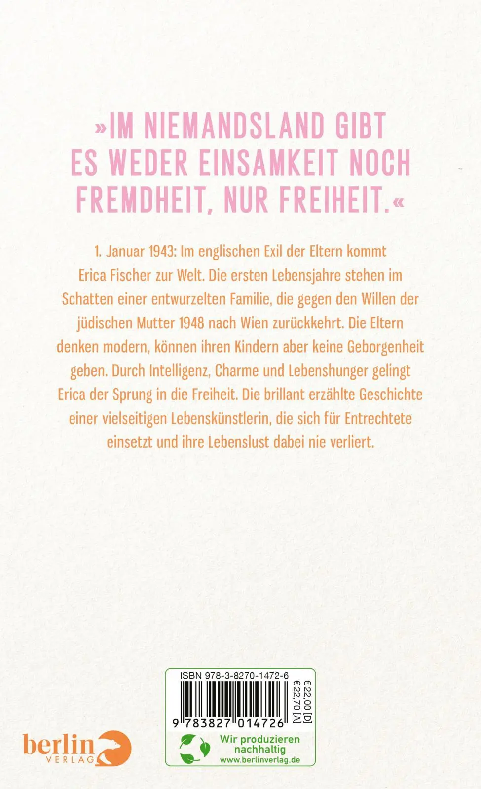 Rückseite: 9783827014726 | Spät lieben gelernt | Mein Leben | Erica Fischer | Buch | 224 S.
