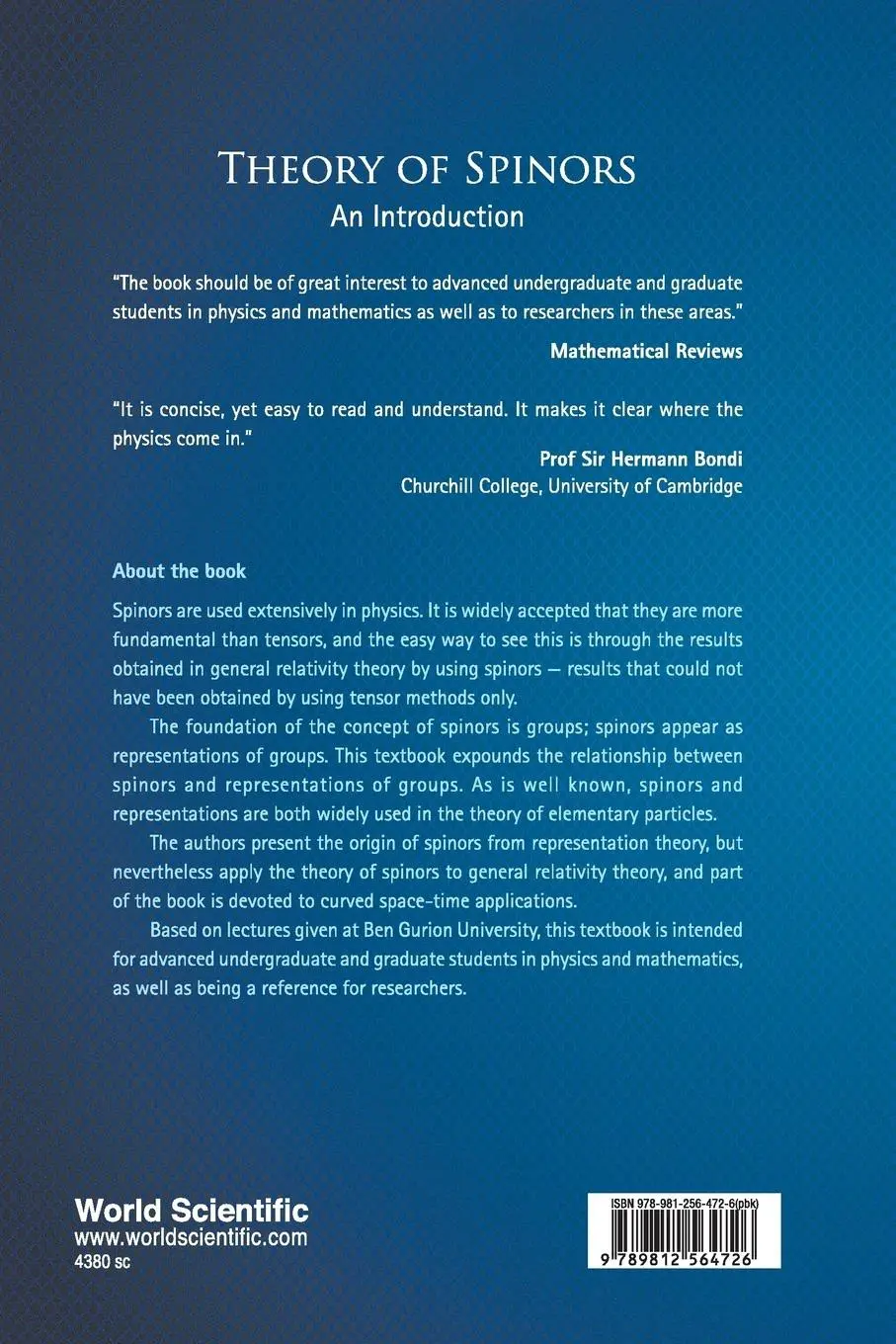 Rückseite: 9789812564726 | THEORY OF SPINORS | Moshe Carmeli &amp; Shimon Malin | Taschenbuch | 2000