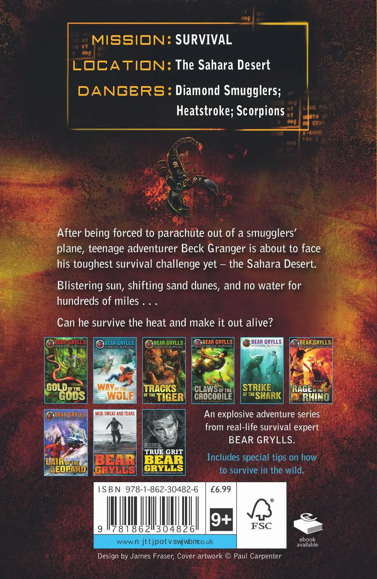 Rückseite: 9781862304826 | Sands of the Scorpion | Bear Grylls | Taschenbuch | Mission: Survival