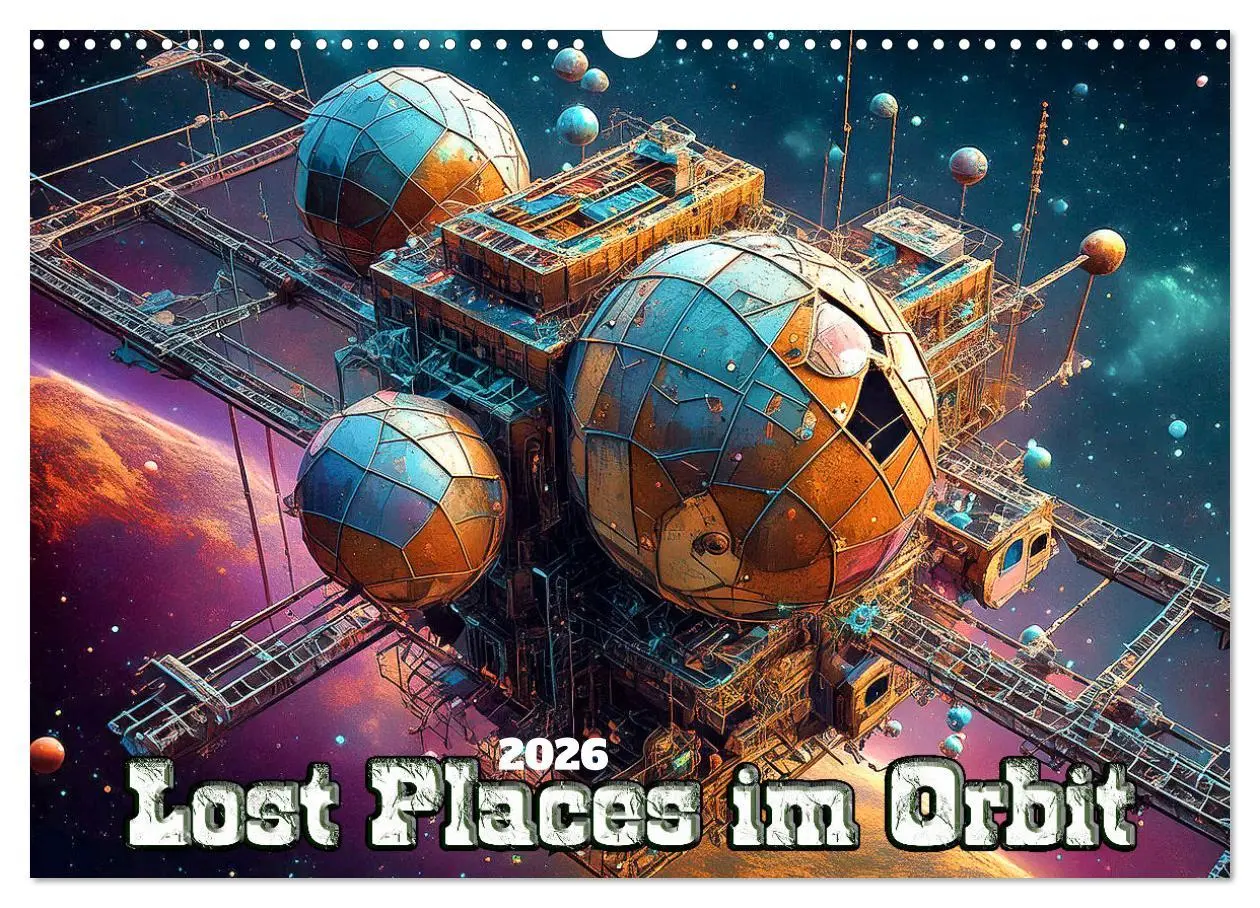 Cover: 9783457364826 | Lost Places im Orbit (Wandkalender 2026 DIN A3 quer), CALVENDO...