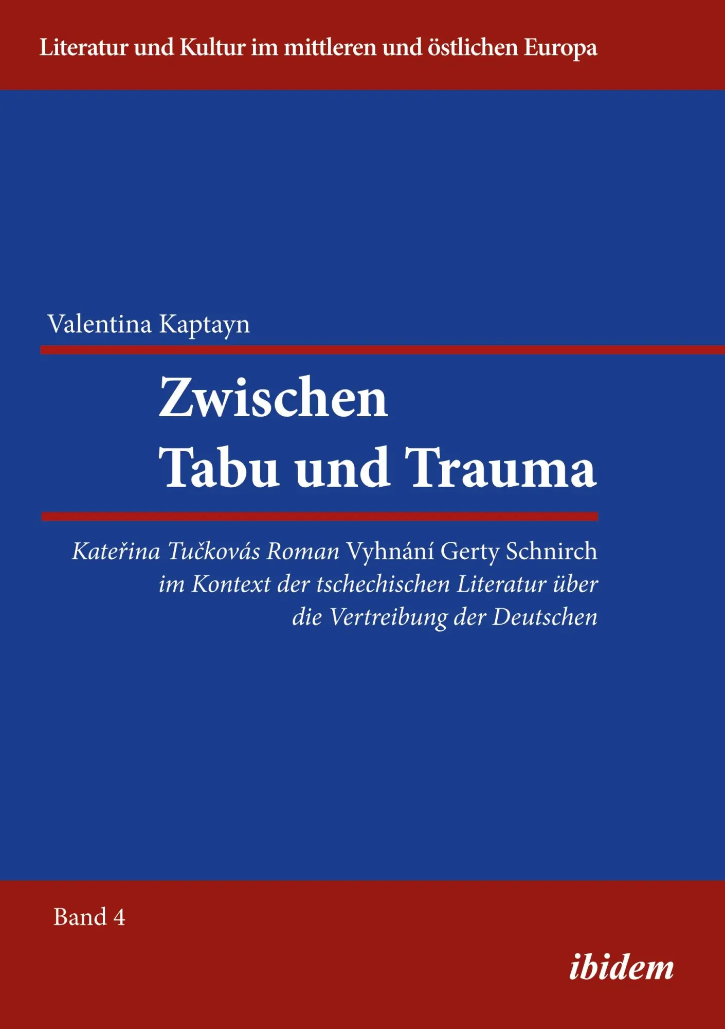 Cover: 9783838204826 | Zwischen Tabu und Trauma. Katerina Tuckovas Roman Vyhnani Gerty...