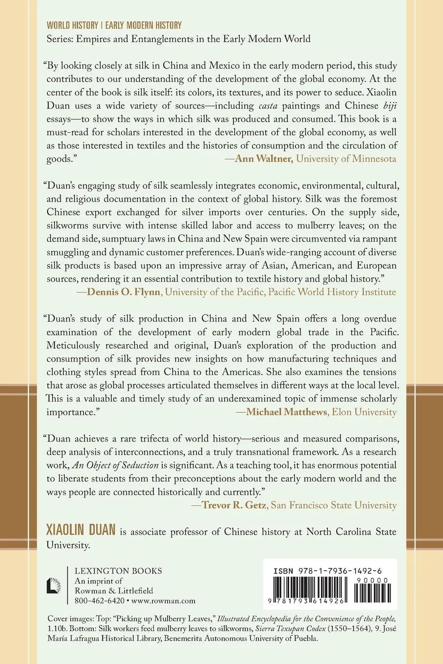 Rückseite: 9781793614926 | An Object of Seduction | Xiaolin Duan | Taschenbuch | Englisch | 2023