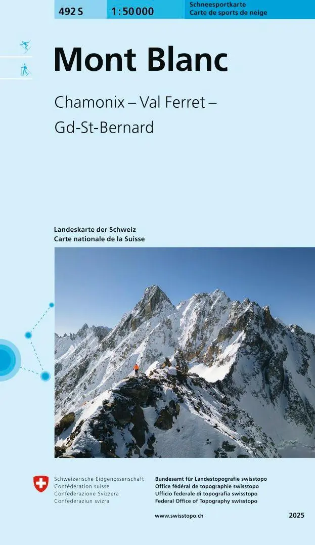 Cover: 9783302504926 | 492S Mont Blanc Schneesportkarte | swisstopo | (Land-)Karte | Deutsch