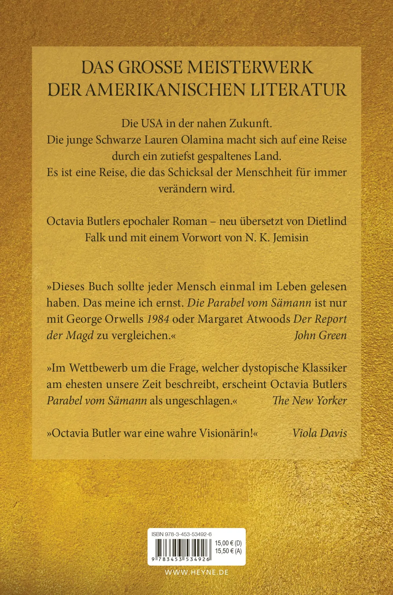 Bild: 9783453534926 | Die Parabel vom Sämann | Octavia E. Butler | Taschenbuch | Parabel