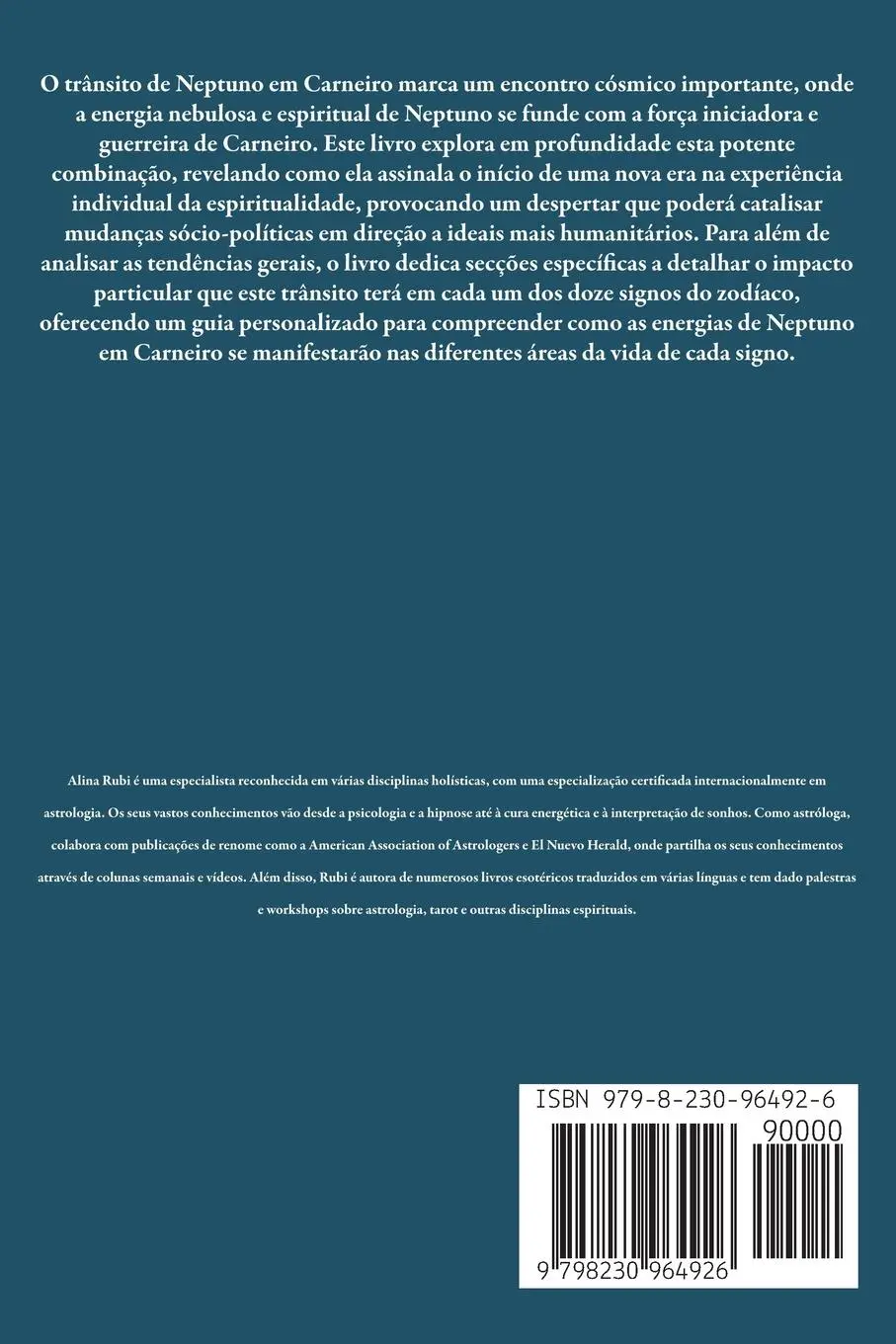 Rückseite: 9798230964926 | Netuno em Áries | Alina Rubi | Taschenbuch | Portugiesisch | 2025
