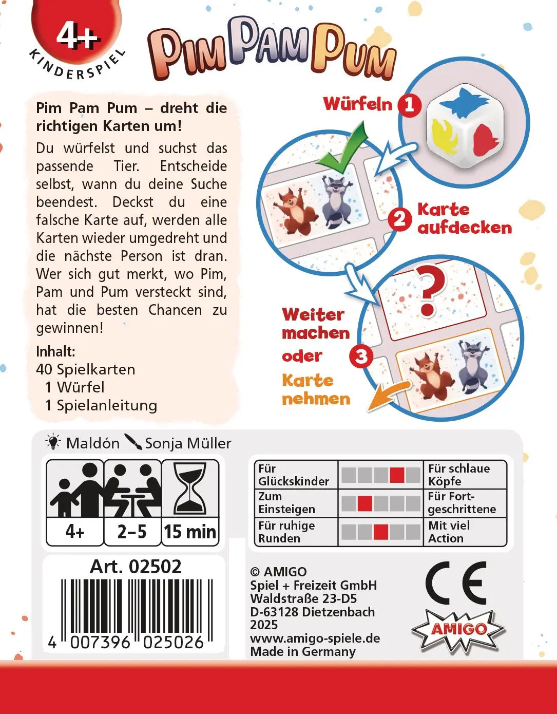 Bild: 4007396025026 | Pim Pam Pum | AMIGO - Kinderspiel | AMIGO Spiel Freizeit | Spiel