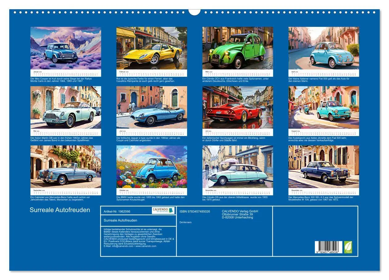 Bild: 9783457485026 | Surreale Autofreuden (Wandkalender 2026 DIN A2 quer), CALVENDO...