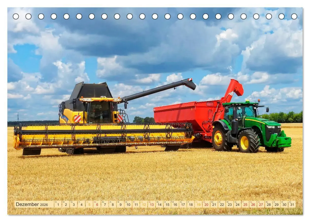 Bild: 9783457935026 | Giganten in der Landwirtschaft - Mähdrescher (Tischkalender 2026...