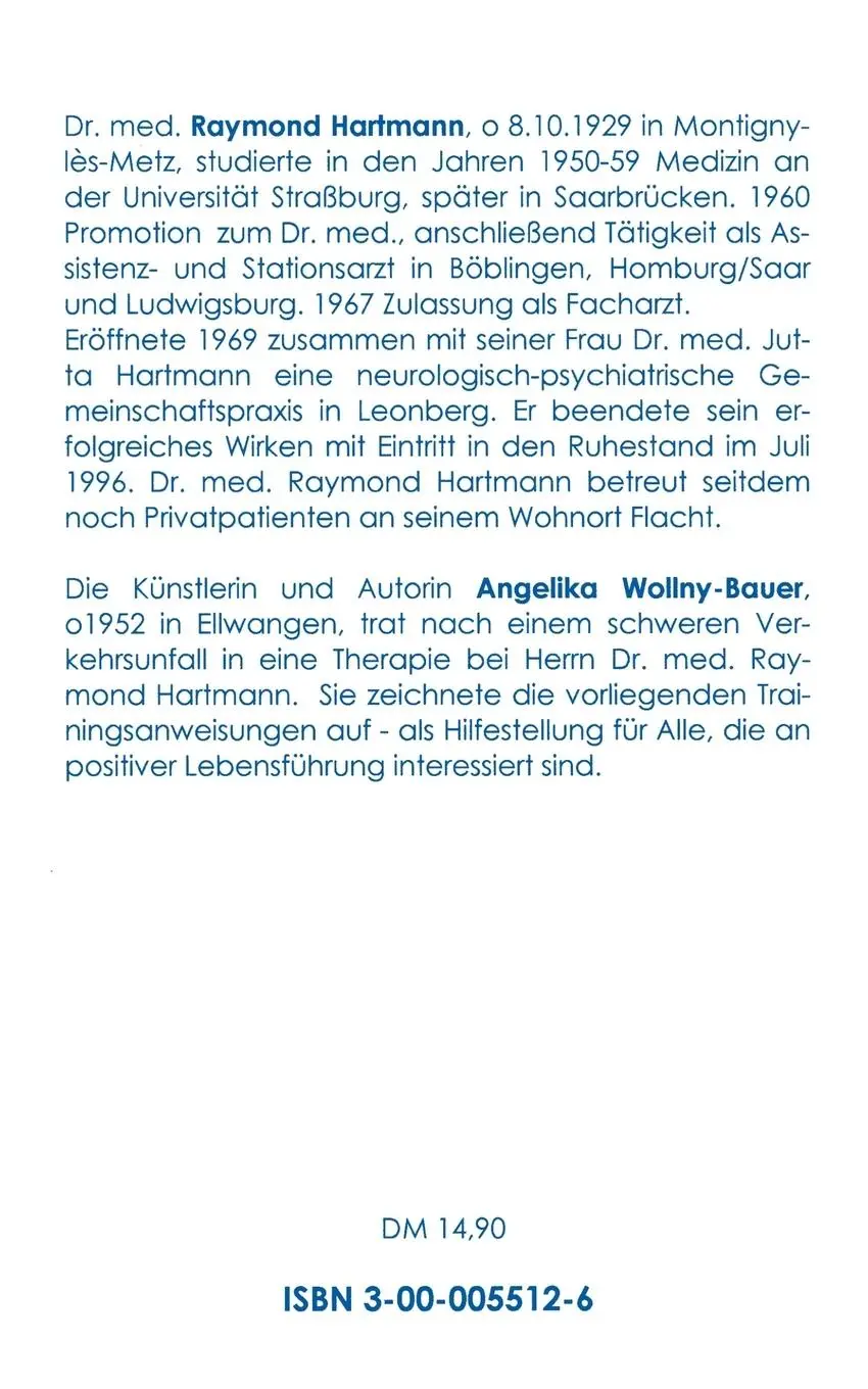 Rückseite: 9783000055126 | Denke positiv | Angelika Wollny-Bauer | Taschenbuch | 60 S. | Deutsch