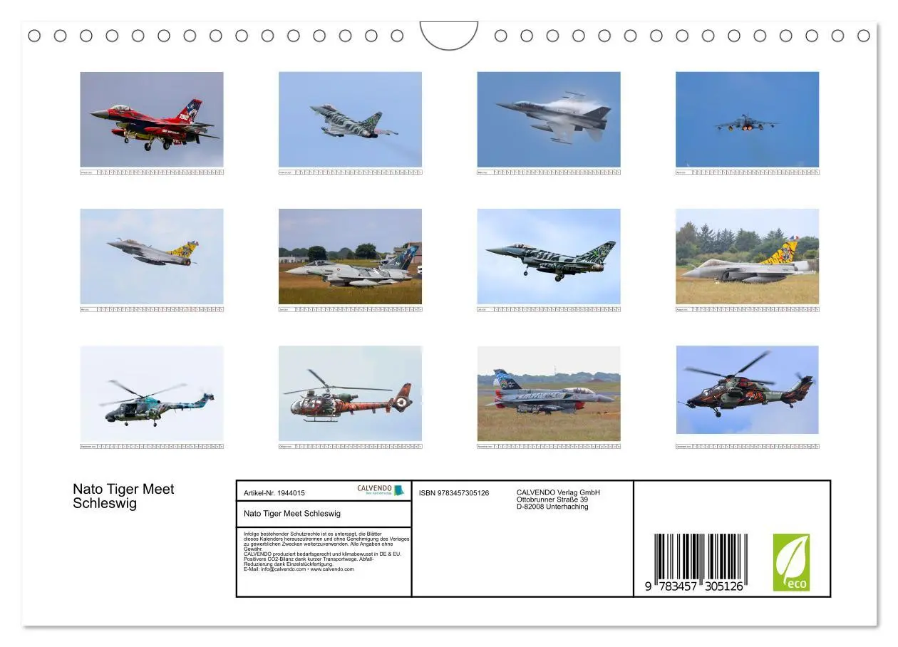 Bild: 9783457305126 | Nato Tiger Meet Schleswig (Wandkalender 2026 DIN A4 quer), CALVENDO...