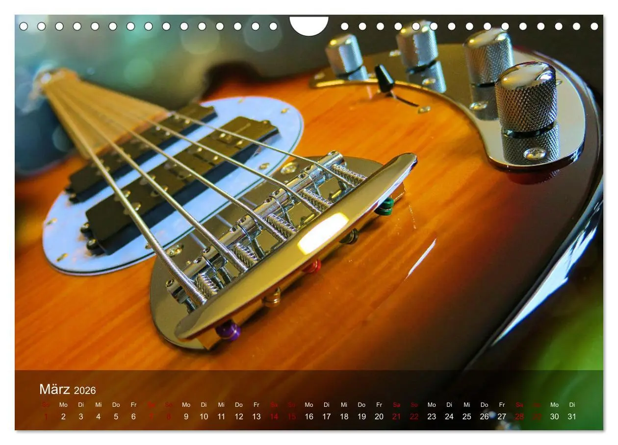 Bild: 9783457615126 | Bassgitarren im Fokus (Wandkalender 2026 DIN A4 quer), CALVENDO...