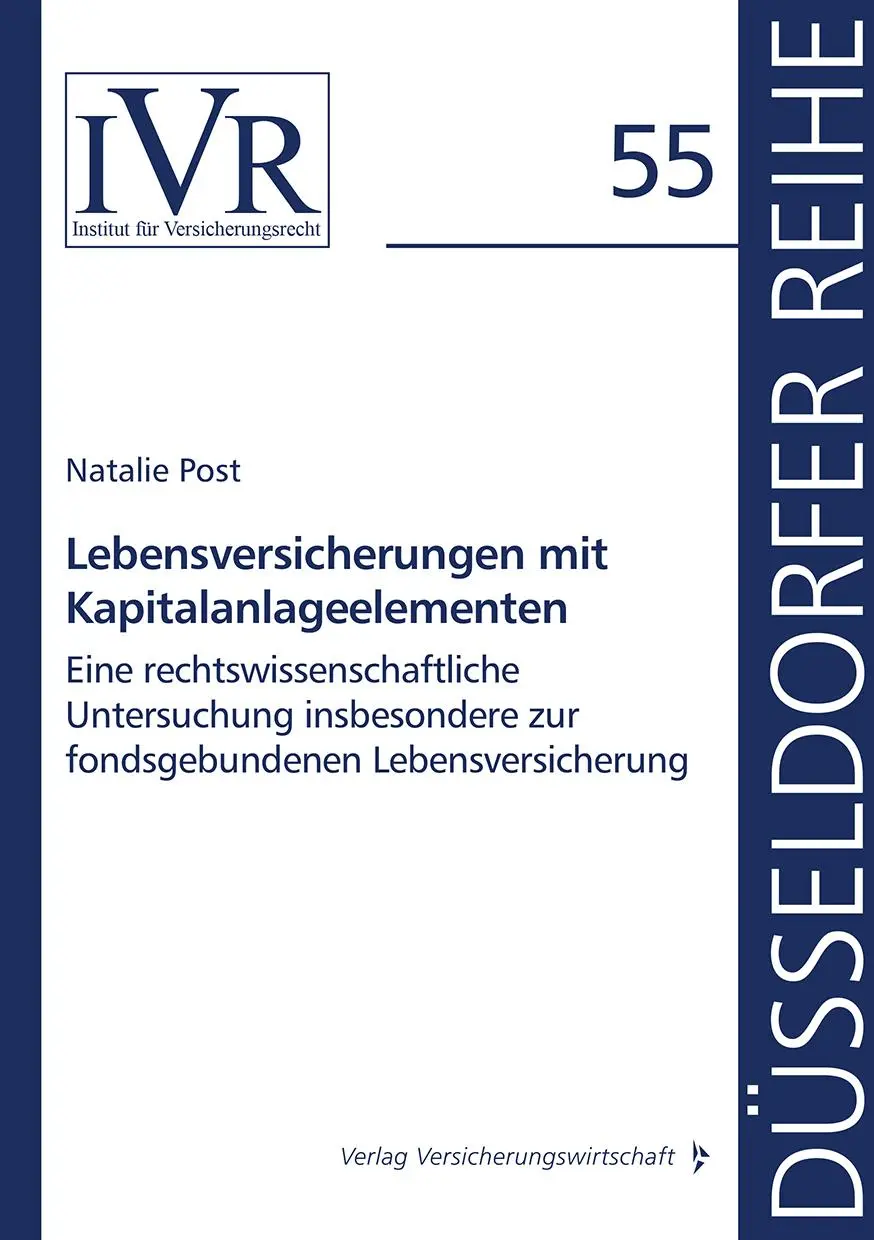 Cover: 9783963295126 | Lebensversicherungen mit Kapitalanlageelementen | Natalie Post | Buch
