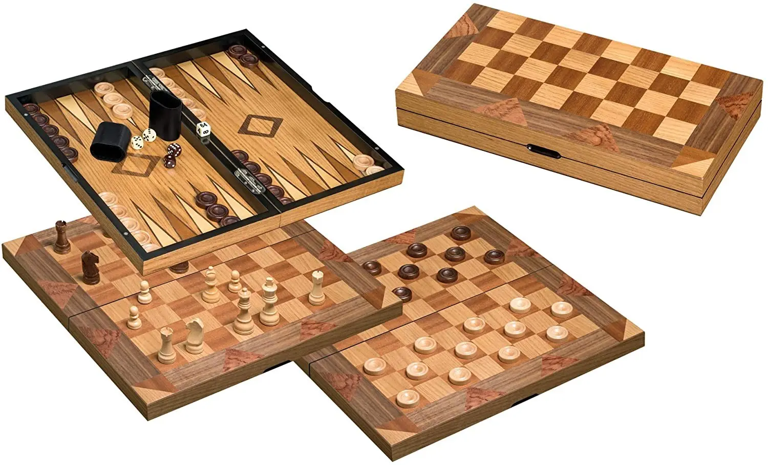 Cover: 4014156025226 | Philos 2522 - Schach Backgammon Dame Set, Feld 43 mm, Königshöhe 77...